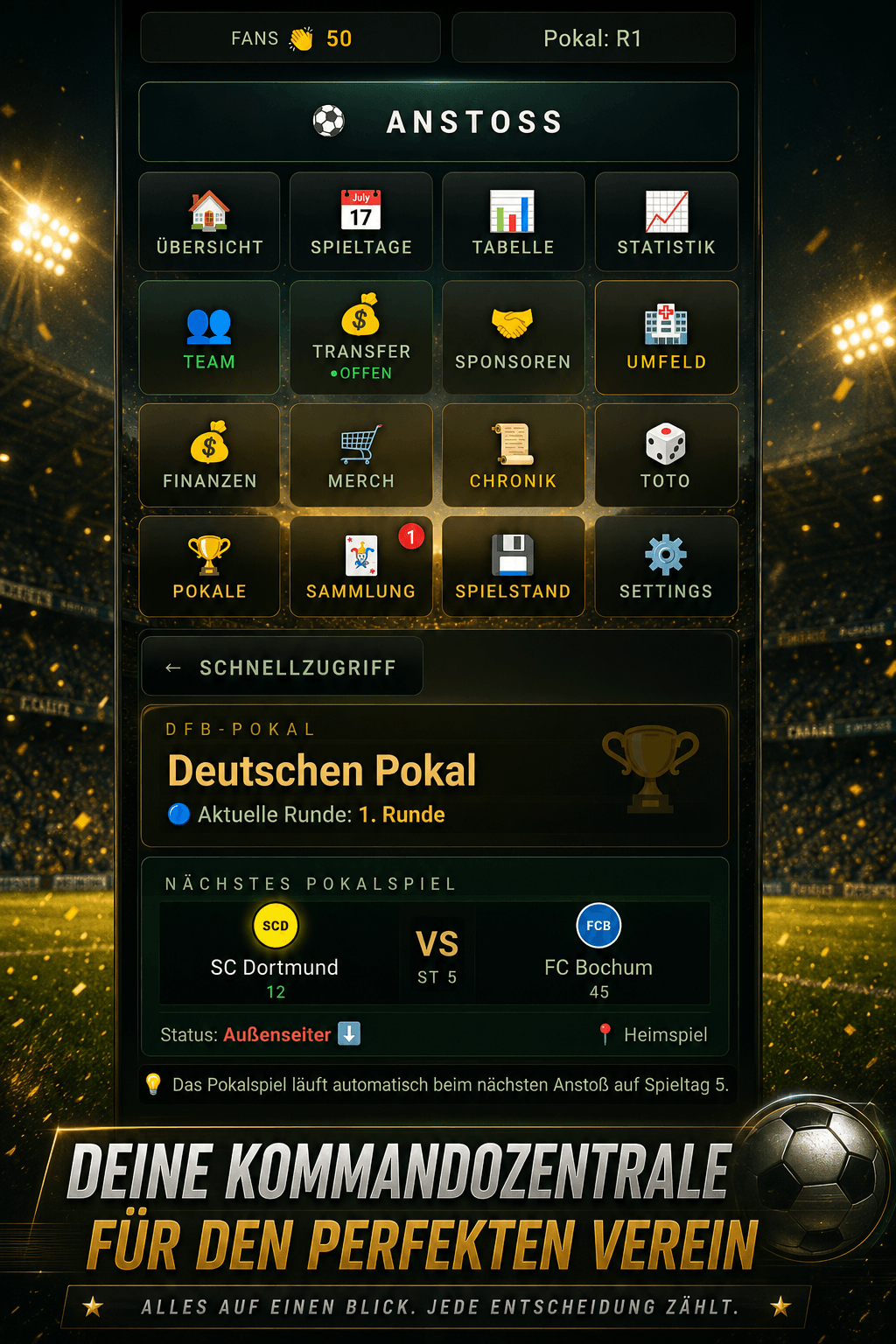 Team-Aufstellung
